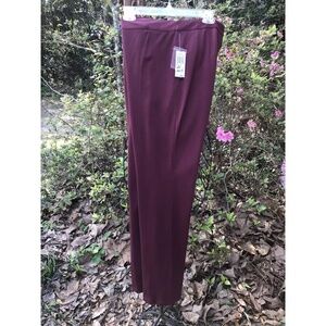 Grace Elements- MAROON POLYKNIT DRESS PANTS- Size 10- NWT